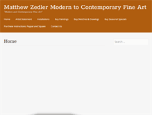 Tablet Screenshot of matthewzedlerfineart.com